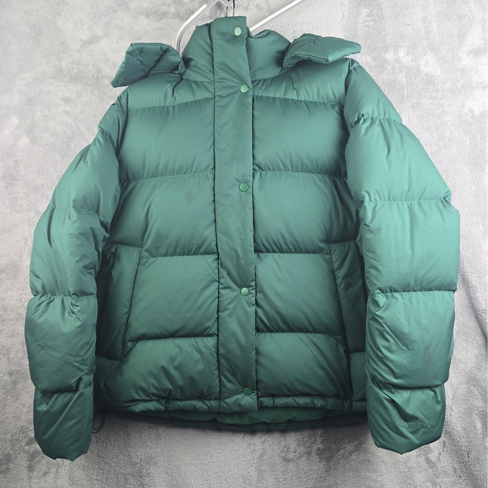 Lululemon Women's Wunder Puff Puffer Jacket 10 Green 600 Down Fill Hooded $348
